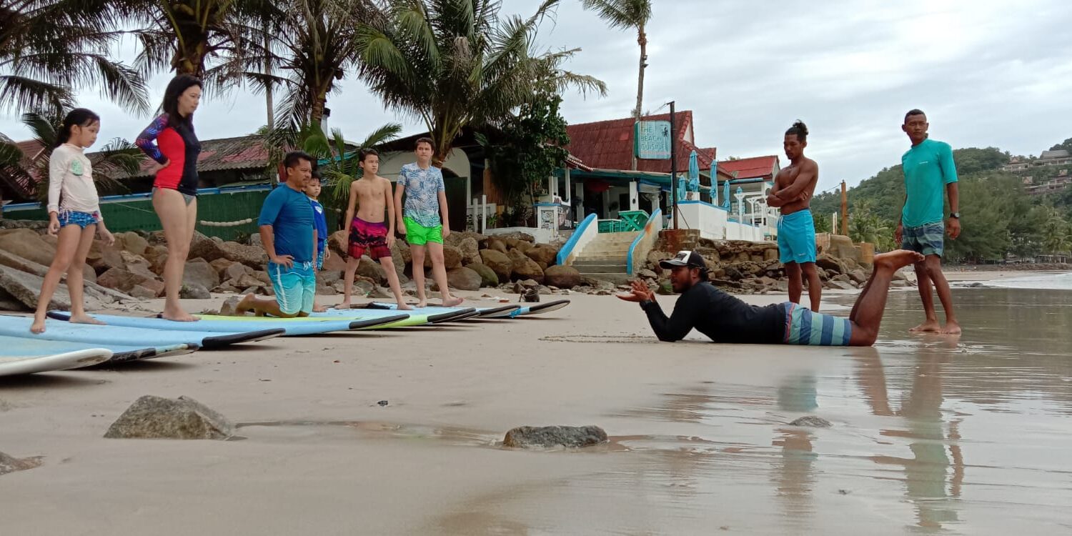 Family Surf Lessons in Thailand - Talay surf school phuket