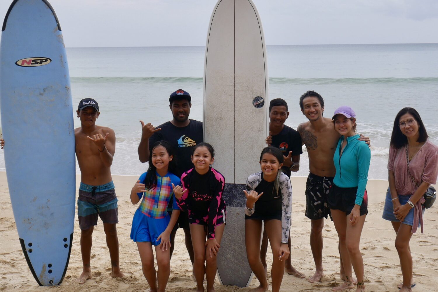 Family surf camps / lessons in phuket by talay surf school